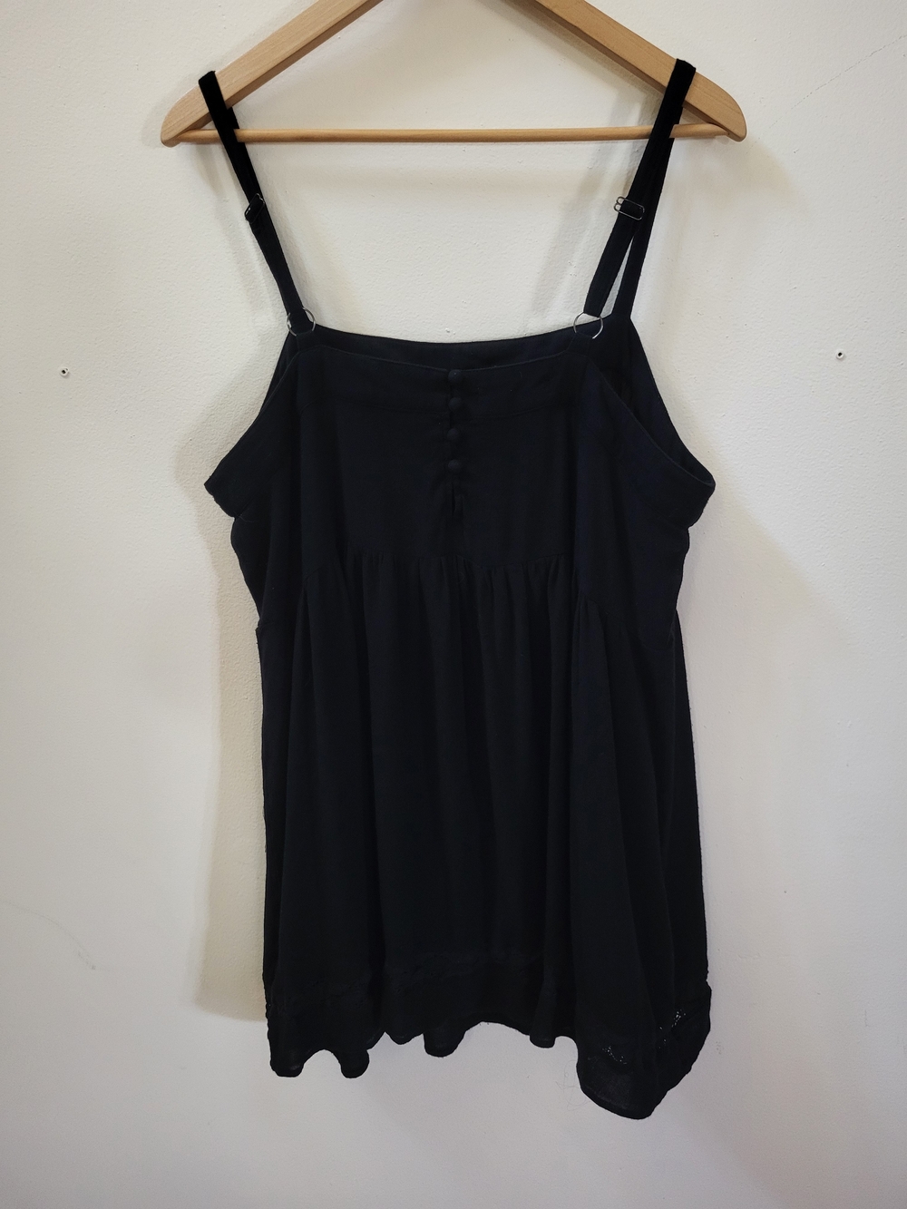 NATURAL LIFE Black Lace-Trim Sun Dress- XL - Picture 5 of 5